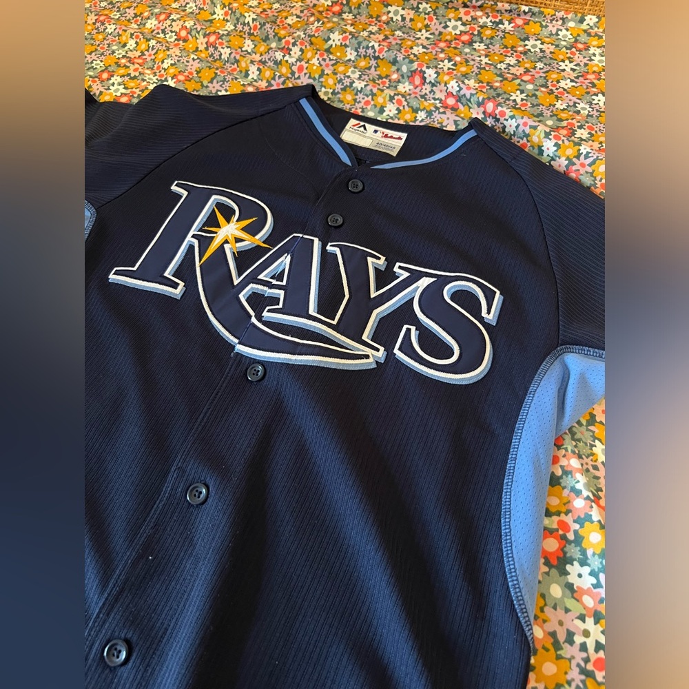 Majestic Authentic Tampa Bay Rays Longoria Baseball Jersey Size 40